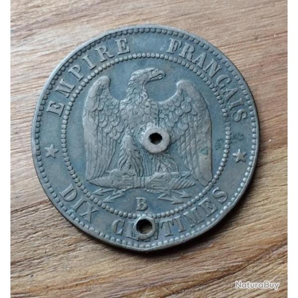 Trs rare 10 centimes 1857 B (Rouen)