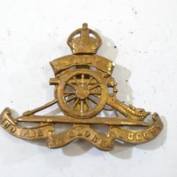 Insigne de calot casquette Anglaise WW1 ou WW2, Artillerie insign cap