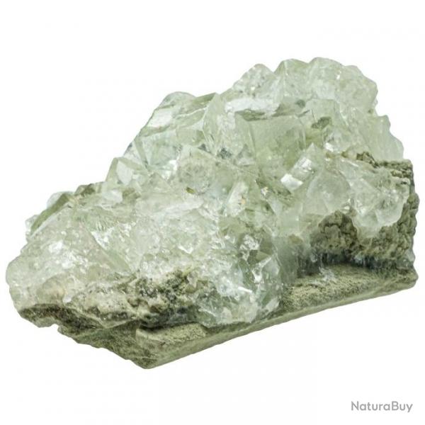 Fluorite verte cristallise sur matrice silico-calcaire - 117 grammes