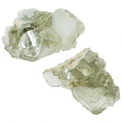 Fluorites vertes cristallisées sur matrice silico-calcaire - 81 grammes - Lot de 2