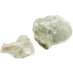 Fluorites vertes cristallisées sur matrice silico-calcaire - 82 grammes - Lot de 2
