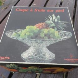 Coupe à fruits sur pied - Les verreries du Gier FRANCE (Vers 1960)