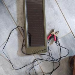 Panneau solaire avec pince crocodile pour rechargement de batterie plomb