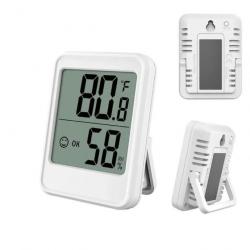 Thermomètre Électronique Intérieur Hygromètre Thermomètre d'humidité blanc