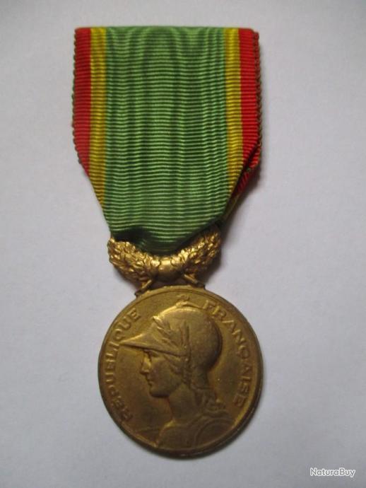 Médaille Militaire Française - Société D'Encouragement Aux Progrès - Marine - Occasion