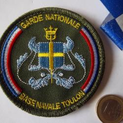 écusson insigne collection base navale Toulon garde nationale