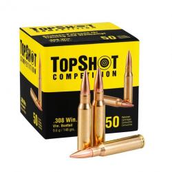 Vente groupée - Pack 400 cartouches TopShot - Cal. 308 Win FMJ  9,6g - 148 grains