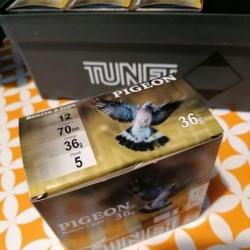 LOT DE 25 CARTOUCHES TUNET, CALIBRE 12/70, PLOMB 5