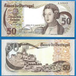 Portugal 50 Escudos 1968 Europe Billet Escudo Infanta D Maria