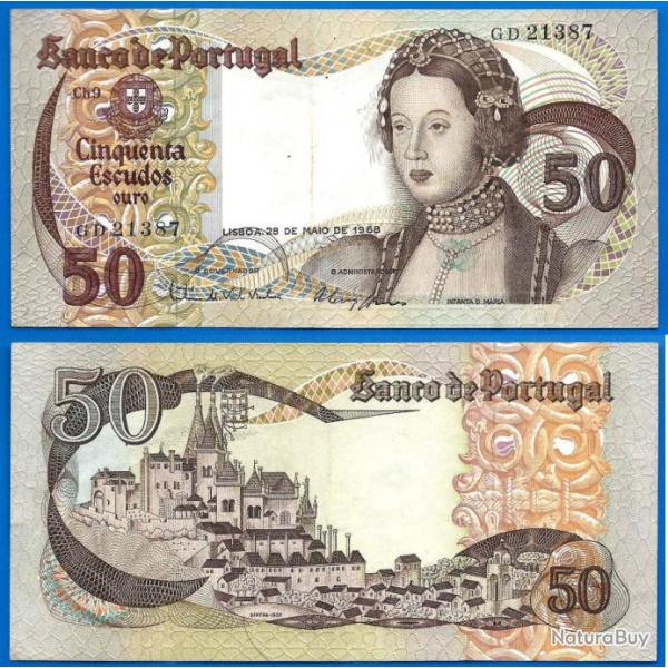 Portugal 50 Escudos 1968 Europe Billet Escudo Infanta D Maria