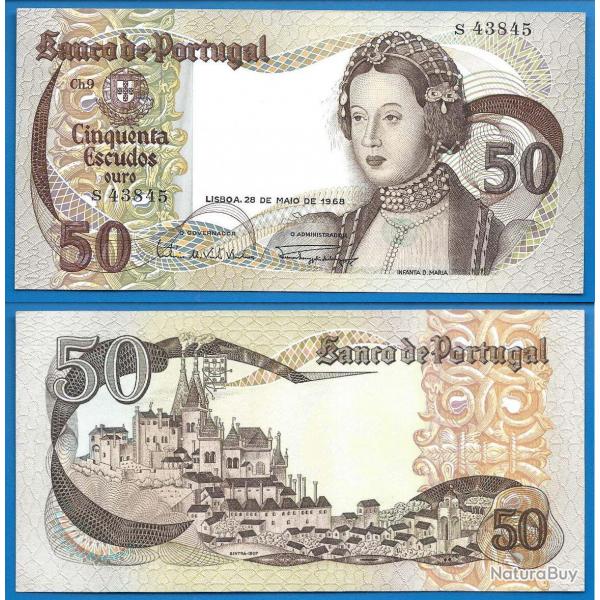 Portugal 50 Escudos 1968 Europe Billet Escudo Infanta D Maria