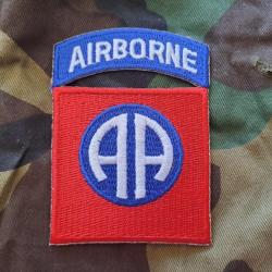 WWII Patch insigne 82nd AIRBORNE US NORMANDIE 1944 ( paratrooper pathfinder USA