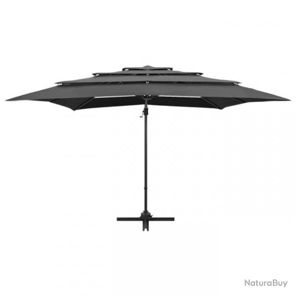 Parasol  4 niveaux avec mt en aluminium 250 x 250 cm anthracite 02_0008784