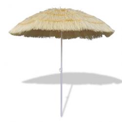 Parasol de plage inclinable armature en acier + couverture PP sable 02_0008394