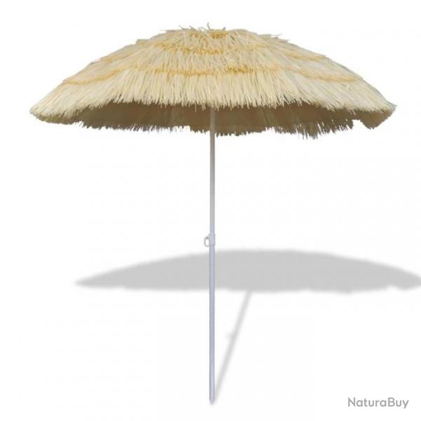 Parasol de plage inclinable armature en acier + couverture PP sable 02_0008394