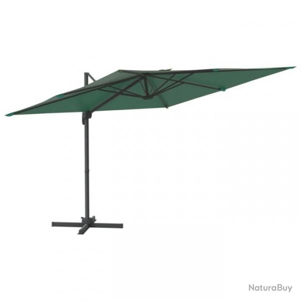 Parasol meuble de jardin cantilever  led 400 x 300 cm vert 02_0008172