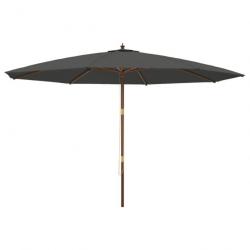 Parasol de jardin avec mât en bois 400 x 273 cm anthracite 02_0008336