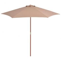 Parasol avec mât en bois 270 cm taupe 02_0008115