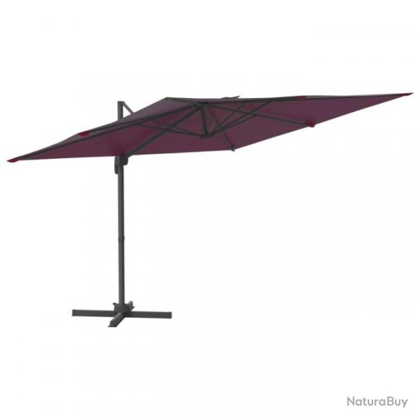 Parasol meuble de jardin cantilever  led 400 x 300 cm rouge bordeaux 02_0008169