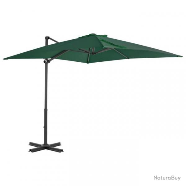 Parasol meuble de jardin en porte--faux et mt en aluminium 250 x 250 cm vert 02_0008637