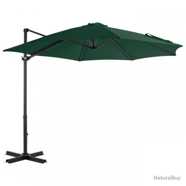 Parasol meuble de jardin en porte--faux et poteau en aluminium 300 cm vert 02_0008638