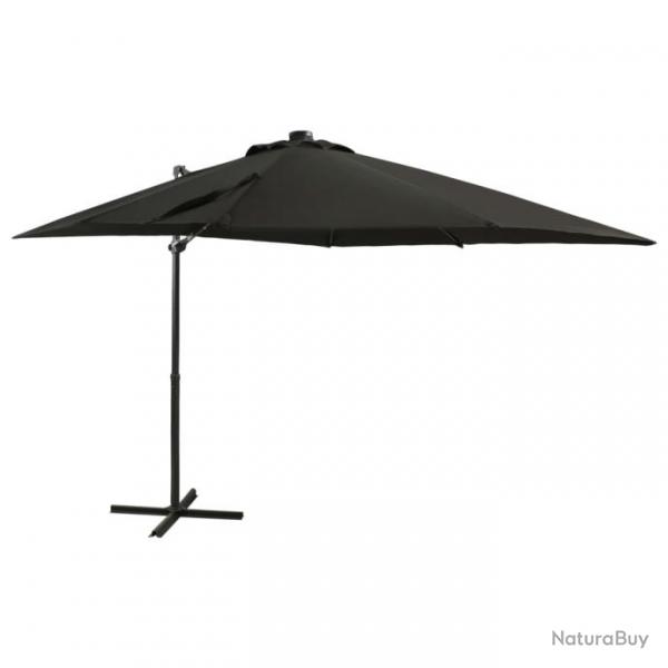 Parasol meuble de jardin dport avec mt et lumires led 250 cm noir 02_0008522