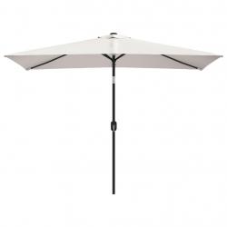 Parasol de jardin 200 x 300 cm rectangulaire blanc sable 02_0008031