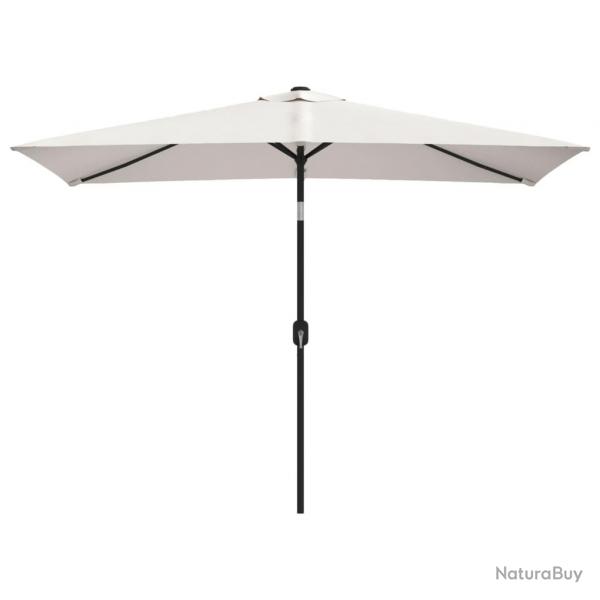 Parasol de jardin 200 x 300 cm rectangulaire blanc sable 02_0008031