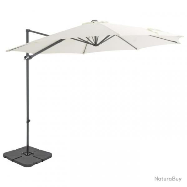 Parasol avec base portable 3 m diamtre sable 02_0008052