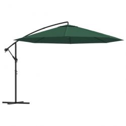 Parasol meuble de jardin en porte-à-faux 3,5 m vert 02_0008604