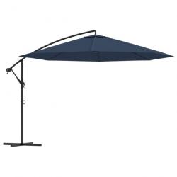 Parasol meuble de jardin en porte-à-faux 3,5 m bleu 02_0008603