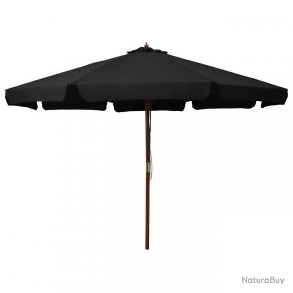 Parasol d'extrieur avec mt en bois 330 cm noir 02_0008251