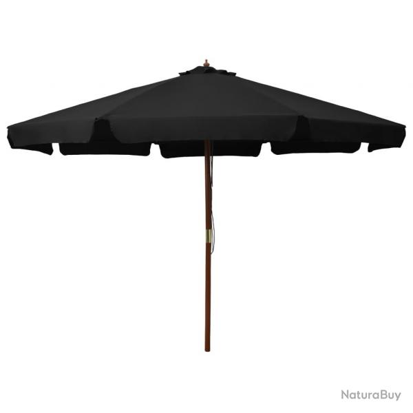 Parasol d'extrieur avec mt en bois 330 cm noir 02_0008251