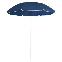 Parasol d'extérieur avec mât en acier 180 cm bleu 02_0008201
