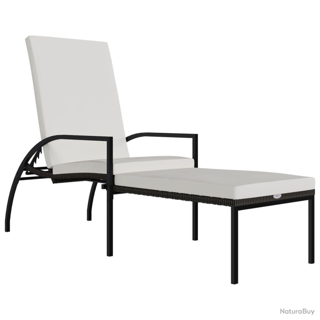 Chaise Longue Bain De Soleil Pliable, Transat Avec Coussin Bains De