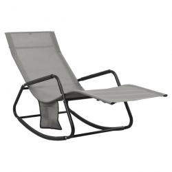Transat chaise longue bain de soleil lit de jardin terrasse meuble d'extérieur acier et textilène g