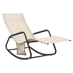 Transat chaise longue bain de soleil lit de jardin terrasse meuble d'extérieur acier et textilène c