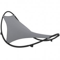 Transat design chaise longue bain de soleil lit de jardin terrasse meuble d'extérieur à bascule ave