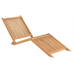 Transat chaise longue bain de soleil lit de jardin terrasse meuble d'extérieur bois de teck solide