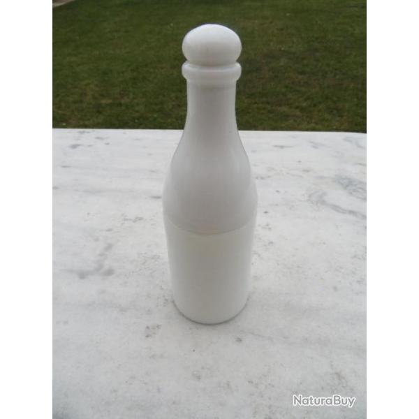 VINTAGE - Flacons bouteille en verre blanc opaline - BELGIQUE (annes 70-80)