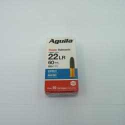 BOITE DE 50 MUNITIONS AGUILA .22LR Sniper Subsonique 60gr