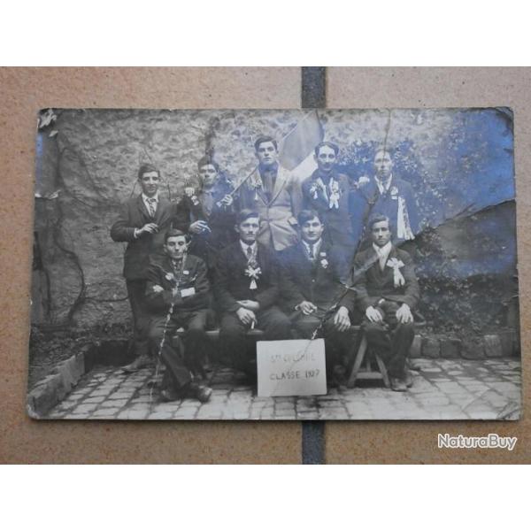 CPA CONSEIL DE REVISION LA CLASSE 1927 STE COLOMBE 77 PROVINS