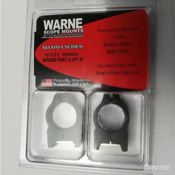 colliers pour montage fixe Warne  25,4mm ref 109