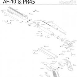 Pièces détachées Pistolet Gamo AF-10 & PR-45 - Gamo Vis de Couvre Mécanisme PR45