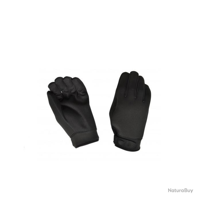 Gants d'Intervention en Cuir Noir CITYGUARD - Ajustement Velcro