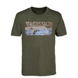 Tee shirt Percussion Sérigraphie chasse Bécasse Canard
