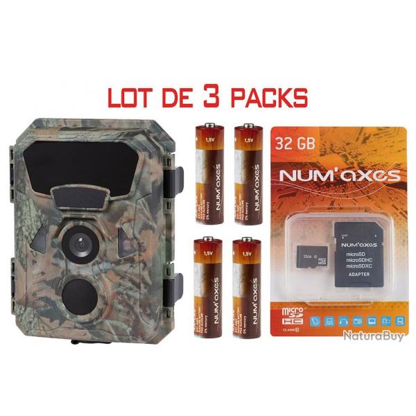 Lot de 3 pack pige photographique NUM'AXES PIE1066 camo