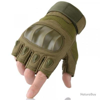 Tactique Articulation Rigide Combat Gants Doigt Complet Noir, Fauve