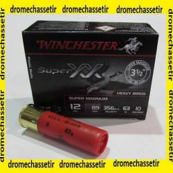 boite de 10 cartouches Winchester Super Magnum XX , cal 12/89  bourre jupe , 63 grammes, Numero 0