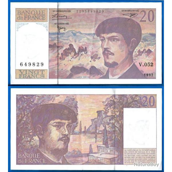 France 20 Francs 1997 Debussy Billet Franc